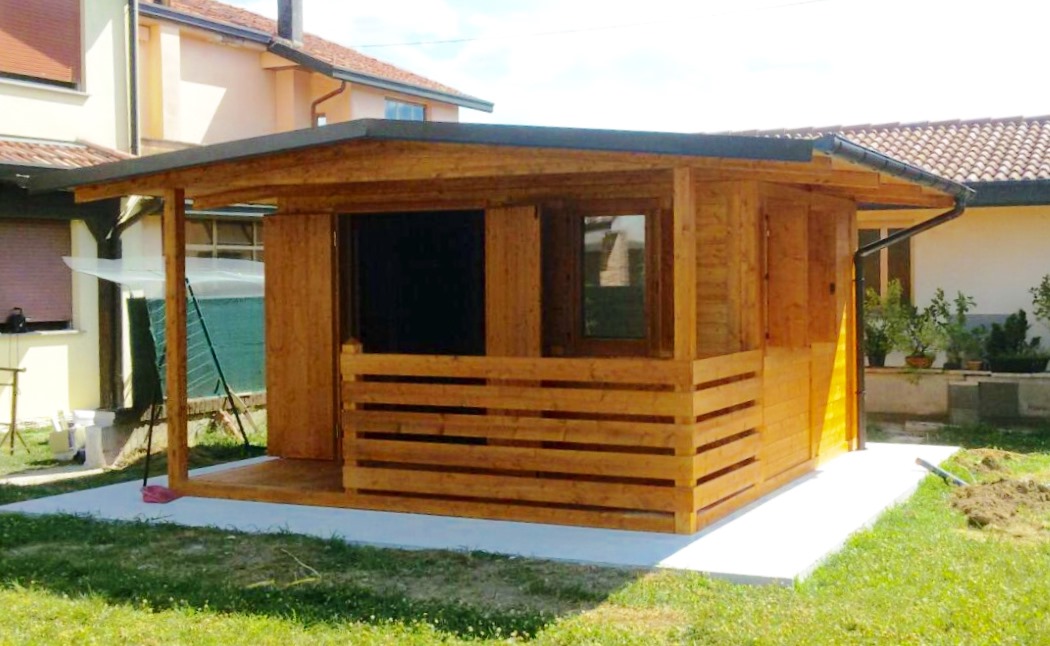 Casette da giardino in legno su misura edil legno Veranda da giardino lamellare