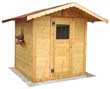 Casetta 2x2 standard con una porta ed una finestra