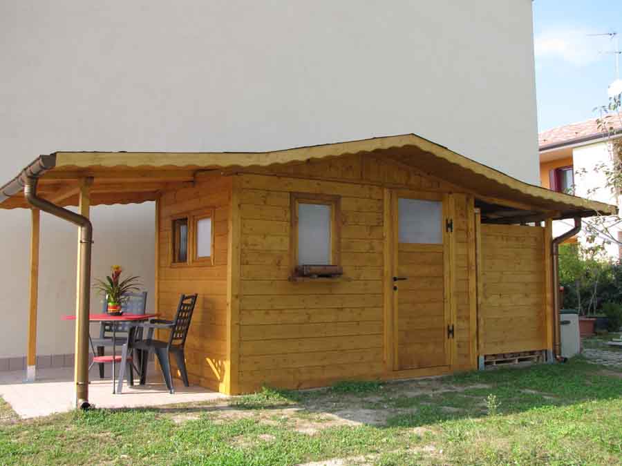 Casetta da giardino 3x2 con doppia tettoia