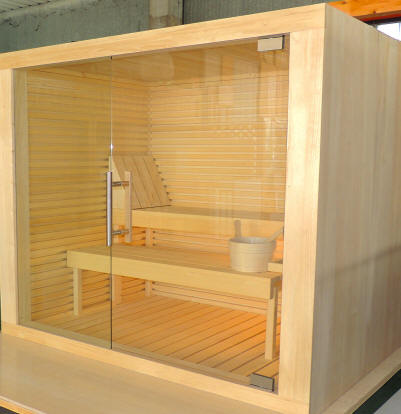 sauna Sky con chiusra in vetro temperato