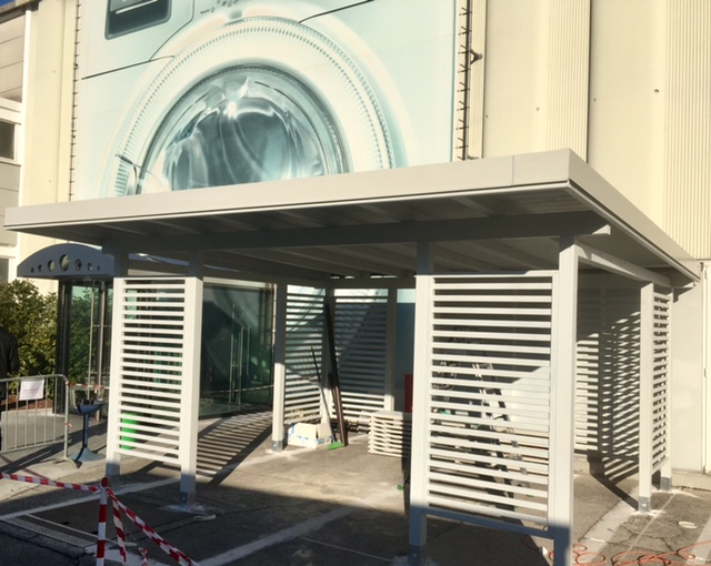 Modelli pergolati e coperture in legno Pompeiana in legno e plexiglass